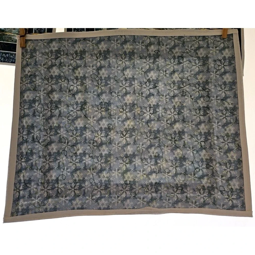 Hand Made placemats, Thomas‎ Kincade print, reversible set of 4